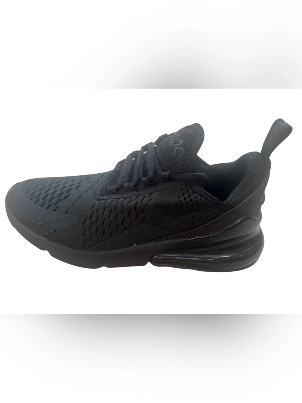 Nike Air Max 270 Women’s 6.5 Triple Black Sneakers Running Shoes AH6789-006